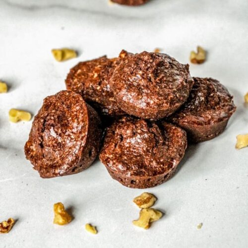 Keto Brownie Bites with Walnuts
