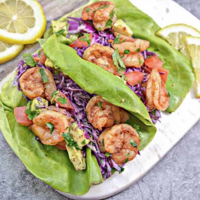 Keto Shrimp Taco Lettuce Wraps