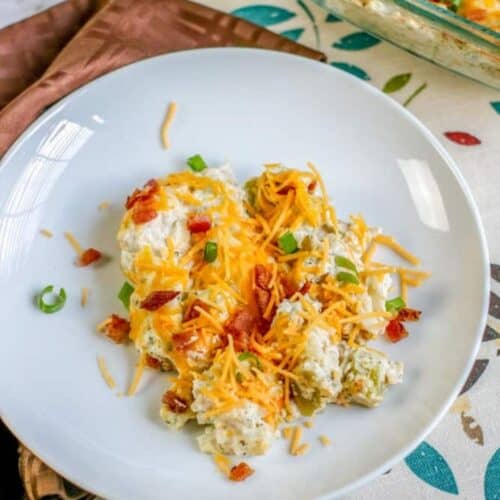 Loaded Cauliflower Casserole with Bacon & Broccoli