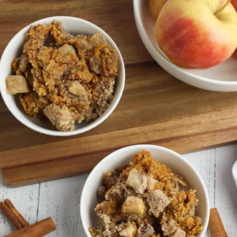 Pumpkin Baked Oatmeal with Apple Streusel Topping