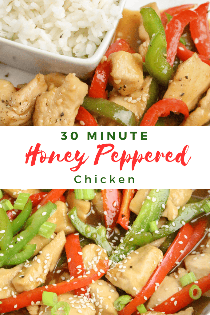 Honey pepper chicken recipe with crispy chicken and sweet honey pepper glaze.