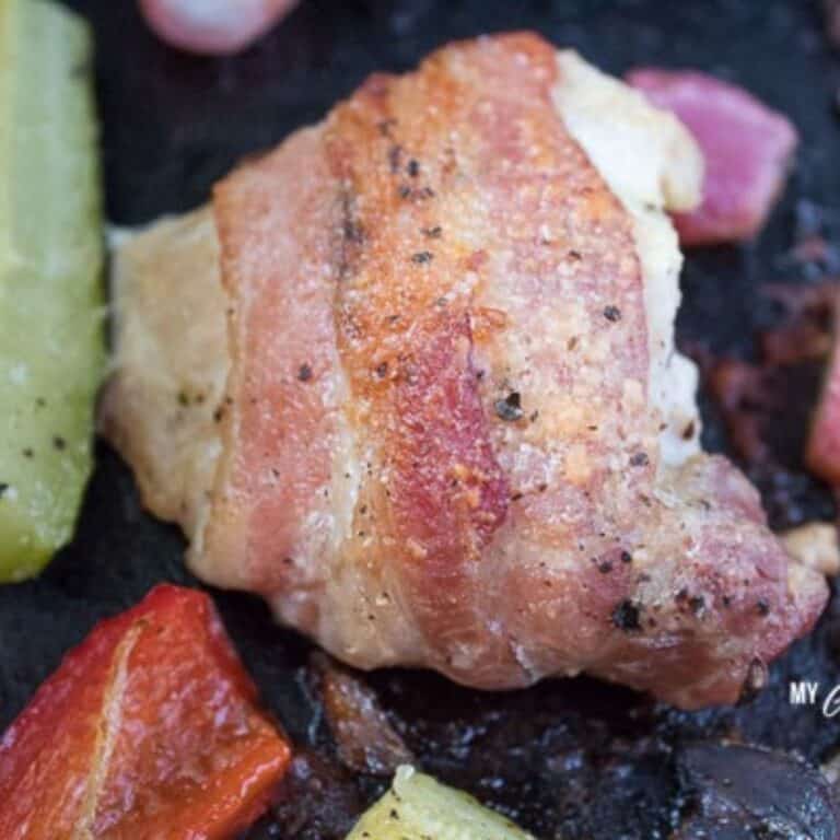 Bacon Wrapped Chicken Sheet Pan Dinner