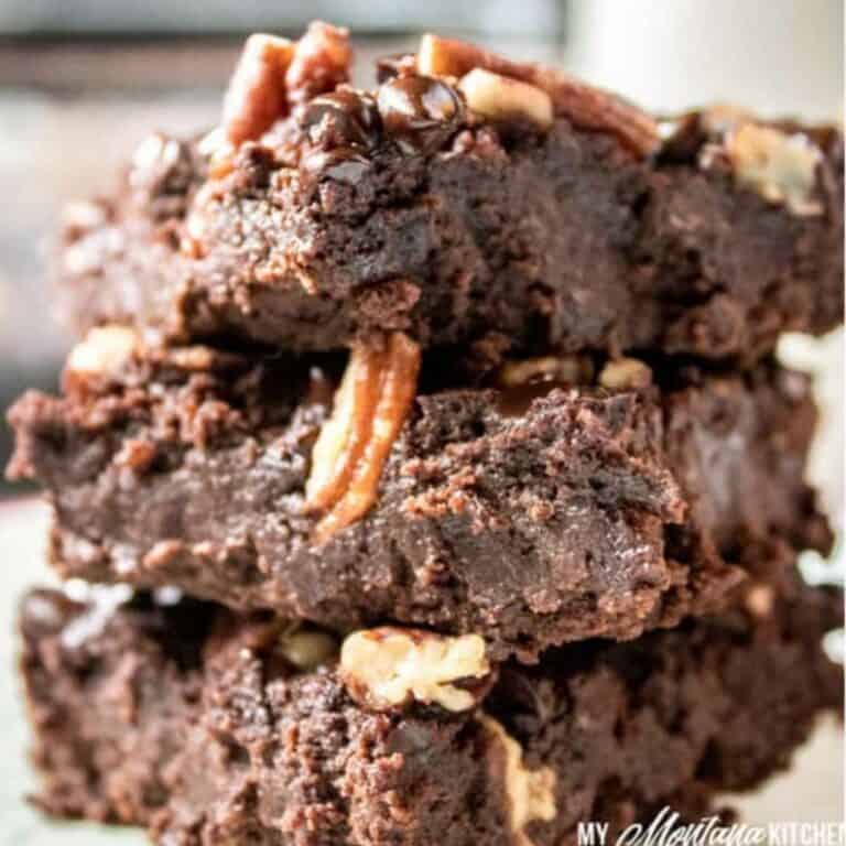 Low Carb Brownies with Chocolate Chips and Pecans