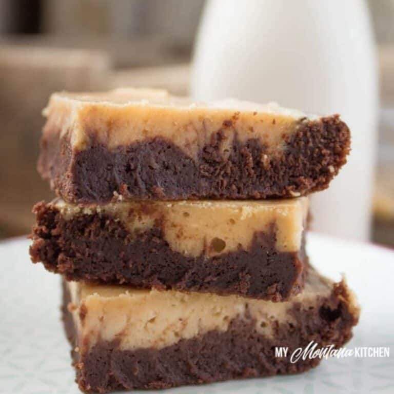 Low Carb Peanut Butter Swirl Brownies