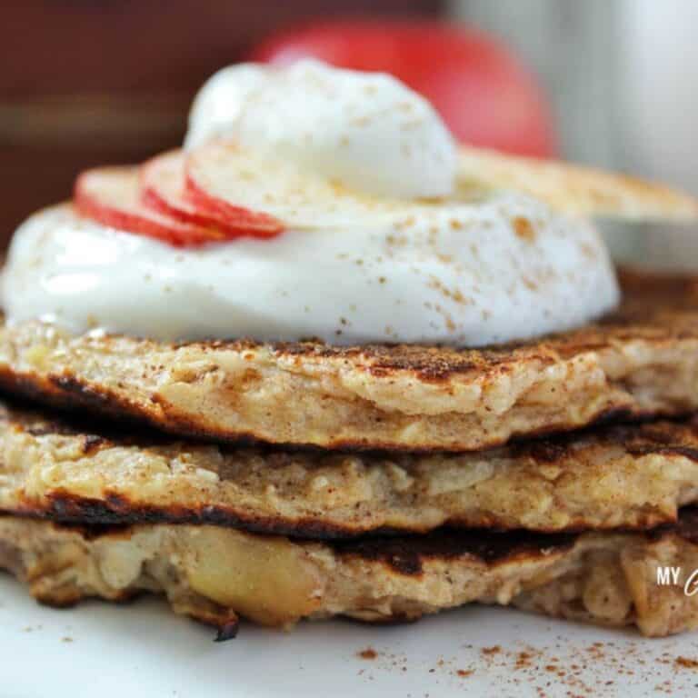 Apple Pie Pancakes (THM-E, Low Fat, Sugar Free)