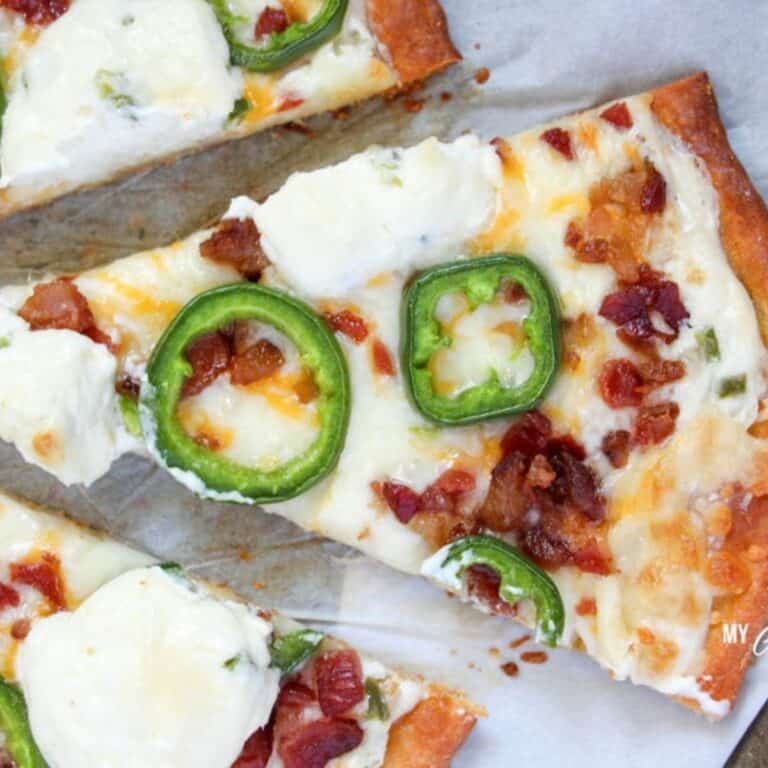 Low Carb Bacon Jalapeno Popper Pizza (THM-S)