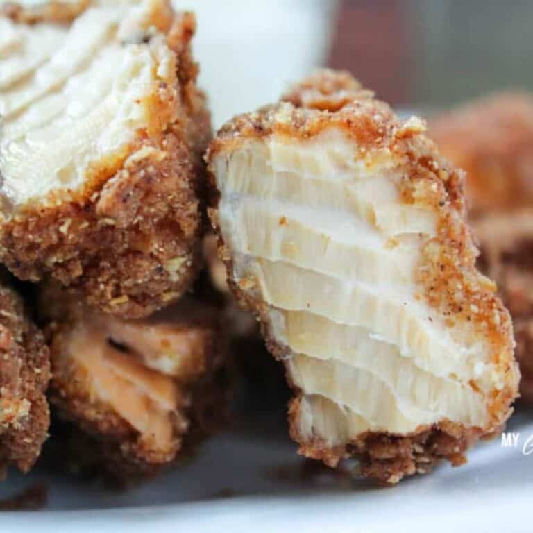 Low Carb Fried Fish Nuggets (Gluten Free, THM-S) #trimhealthymama #thm #friedfish #lowcarb #glutenfree #fishnuggets