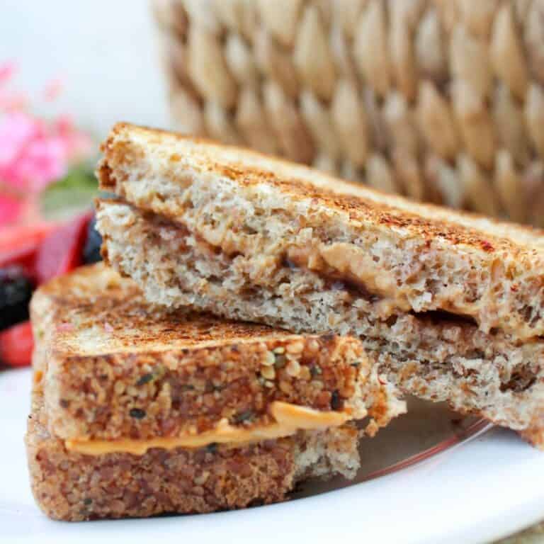 Grilled Peanut Butter And Jelly Sandwich {THM-E}