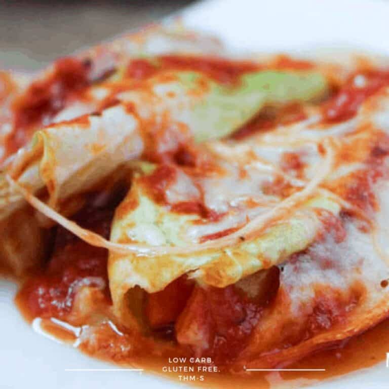 Pizza Stuffed Cabbage Rolls (Low Carb, THM-S) #pizza #cabbage #cabbagerolls #trimhealthymama #thm #lowcarb #sugarfree #pizza #lowcarbpizza