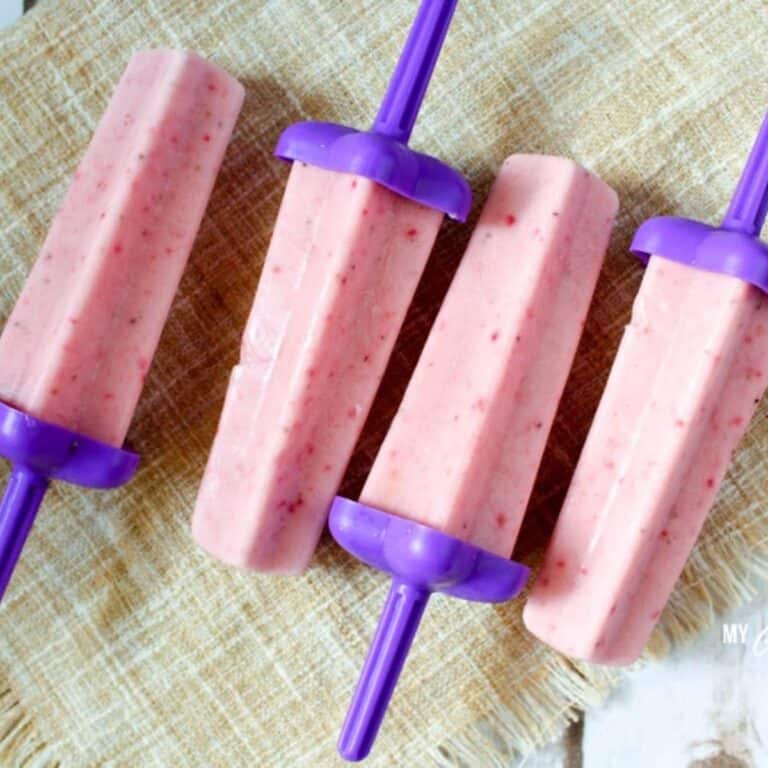 Strawberry Yogurt Protein Pops (THM-FP, Low Carb, Sugar Free)