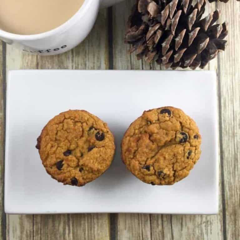 Pumpkin Chocolate Chip Muffins {THM-S, Low Carb, Sugar Free}