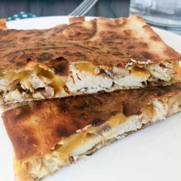 Easy Crispy Quesadilla {THM-S, Low Carb}