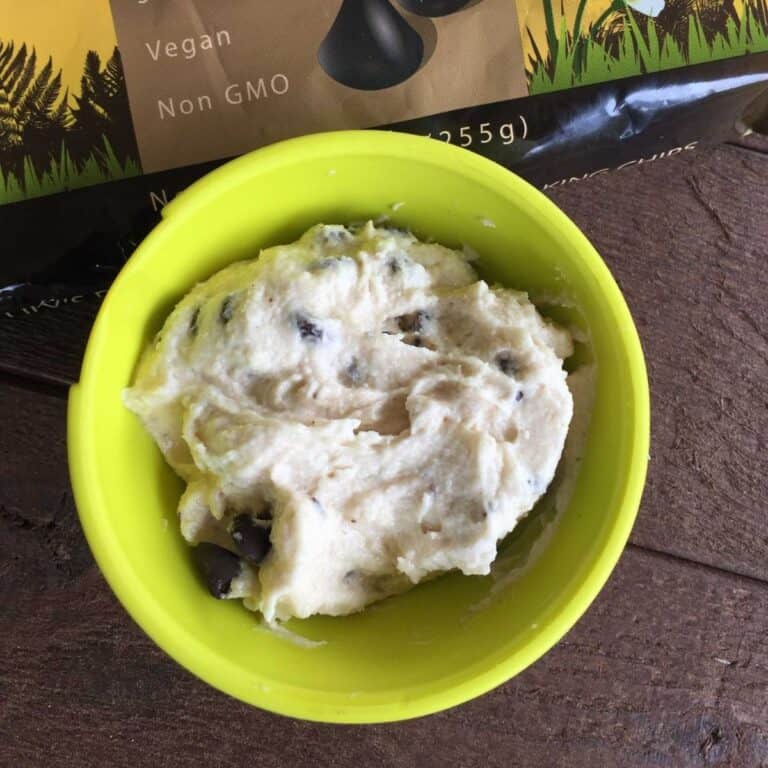 Protein Chocolate Chip Cookie Dough Dip {THM-S, Sugar Free, Gluten Free}